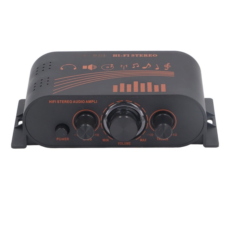Mini Power Amp: 2 Channel, Low Distortion, Compact Aluminum Body - Low Noise HiFi Power Amp for Home, Car, Passive Speaker Setup - Image 5