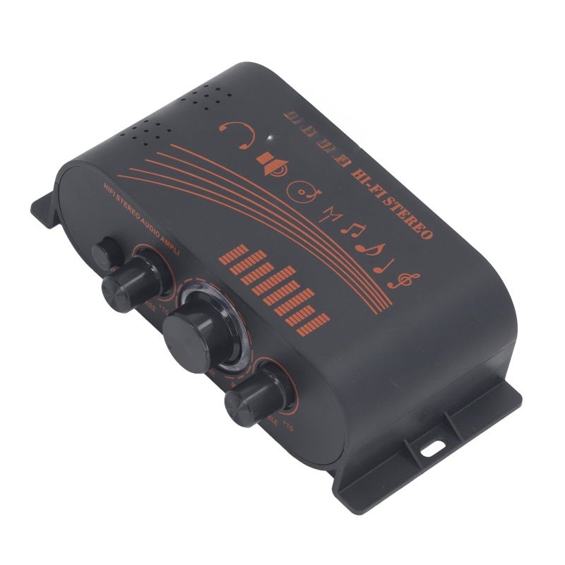 Mini Power Amp: 2 Channel, Low Distortion, Compact Aluminum Body - Low Noise HiFi Power Amp for Home, Car, Passive Speaker Setup - Image 1