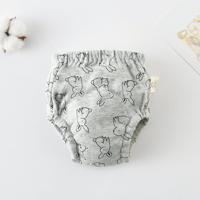 Cotton Baby Training Pants Waterproof Gray rabbit 