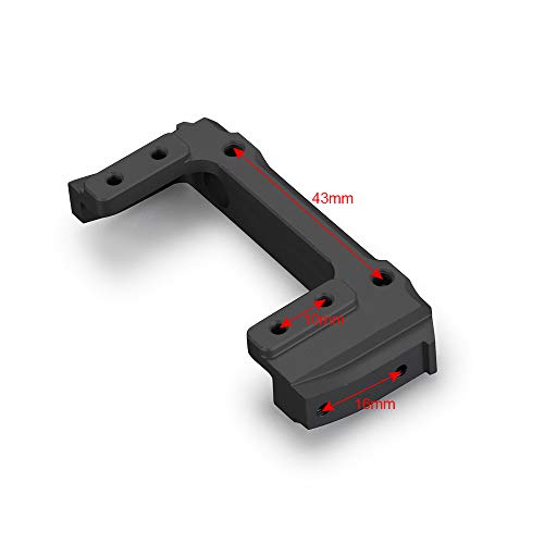 RCLIONS Metal Front Plate Bumper Mount for AXIAL SCX10 II 90046 110 RC Crawler Car Black - Image 5