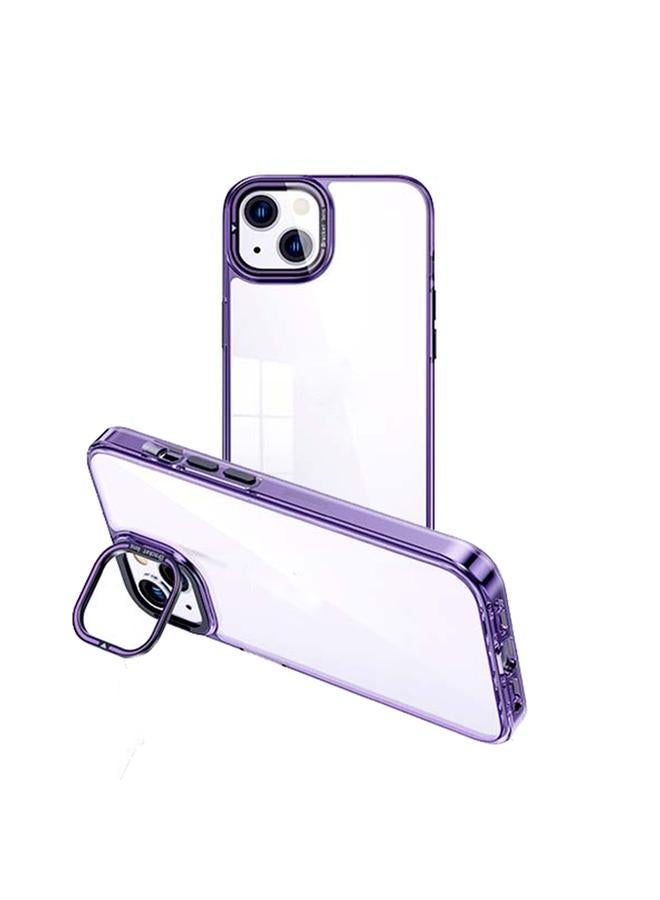 اس-توب جراب لهاتف iPhone 13 مع حامل كاميرا غير مرئي وغطاء شفاف للهاتف - Image 1