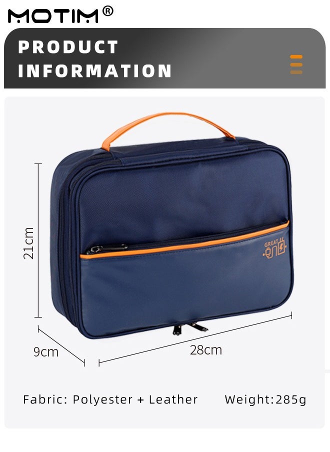 Motim - Electronics Bag, 3 Layer Cable Organizer Bag Travel Clutch Bag Pouch, Watreproof Tech Pouch for Cosmetics, Cables, Camera Batteries, Power Bank, SD/TF Cards, Hard Disk, Versatile Tech Organizer - Image 1