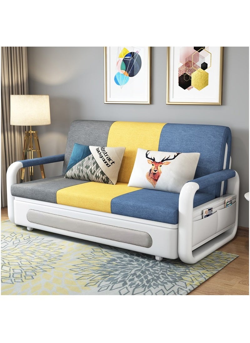 Organized Home - Pull-Out Foldable Sofa Bed with Storage Space Double-Seat Multi-Functional Sofa, Modern Style Living Room and Bedroom Comfortable Sofa Bed Chair (Width1.58m) - Image 1