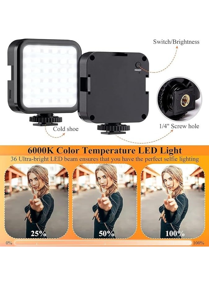 General Video Production Kit, vlog kit for video production with Bluetooth remote control, microphone, mini tripod, LED light, and phone holder holder holder for video production  - Image 2