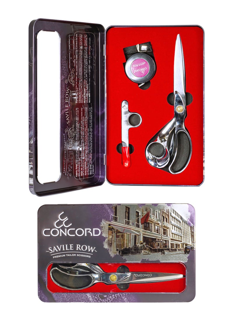 CONCORD - Savile Row, Premium Plus Tailor Scissors, 10 inches | with Thread Cutter and Double Sided Measuring Tape | Precision-Crafted | Dressmakers Scissors - Image 2