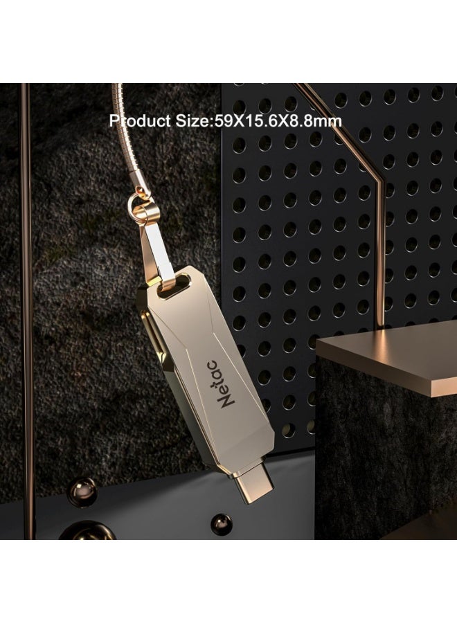 Netac Type-C USB 64GB Double Interface Flash Drive Plug U782C_2 Silver - Image 5