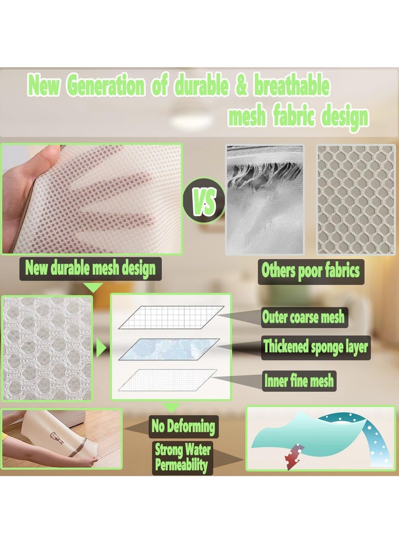 Mesh Laundry Bags, Reusable Clothing Washing Bags,Upgrade durable double layer thickened, Wash Bags for Washing Machine for Tops,Skirts, Trousers, Socks, Underwear, Bra  - Image 4