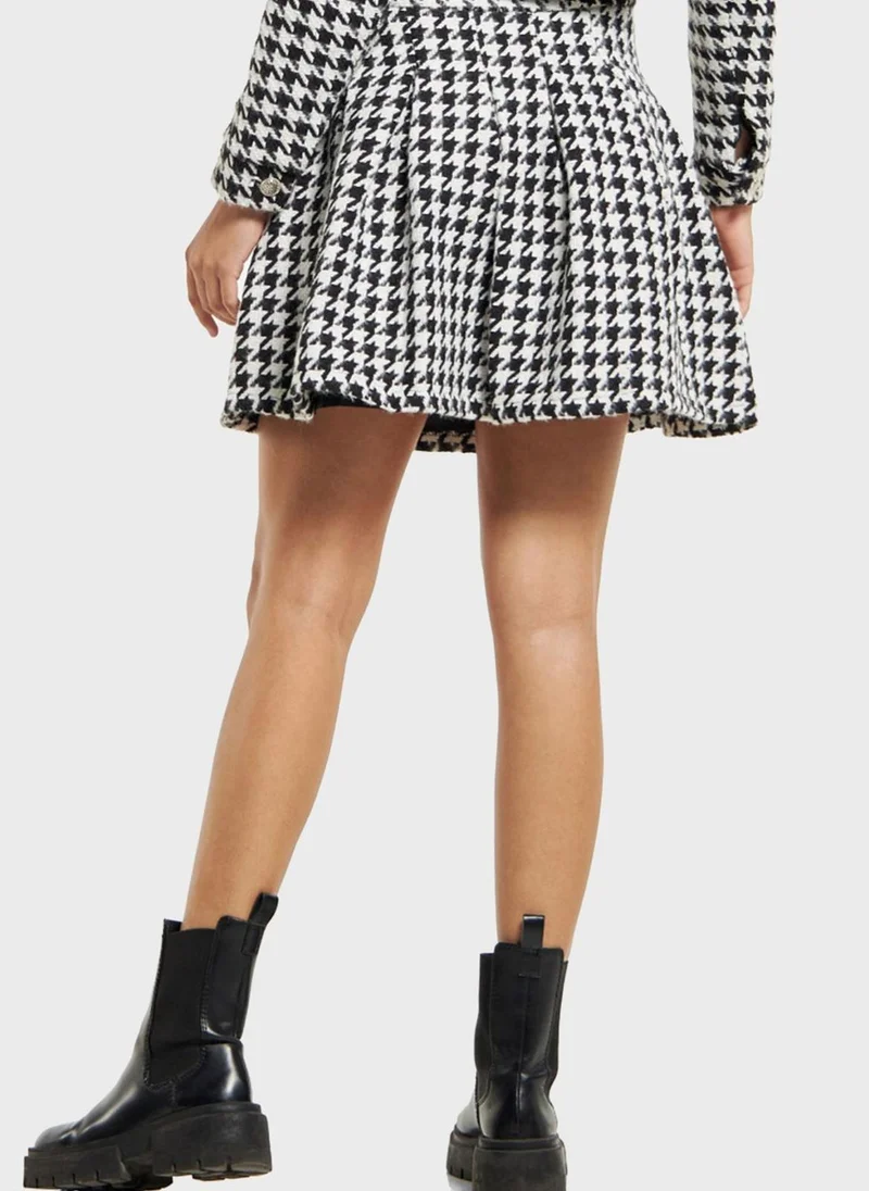 2Xtremz Checked Pleated Mini Skirt