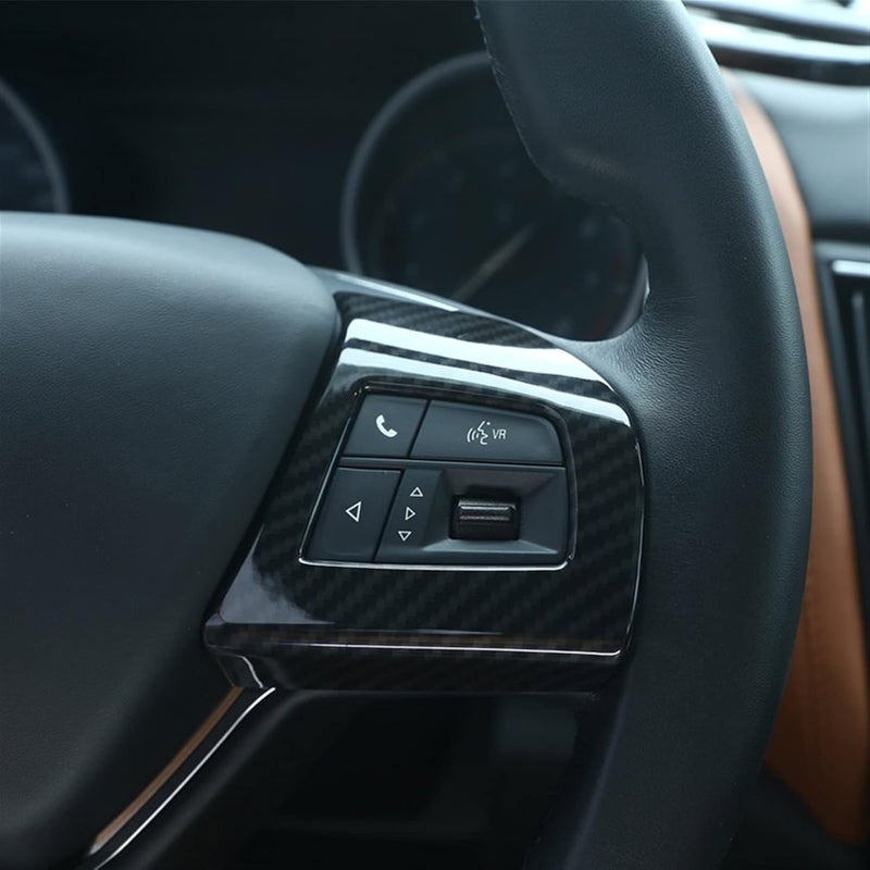 Wivplex Carbon Fiber Style Steering Wheel Button Frame Cover Trim - Image 3