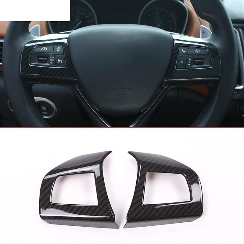 Wivplex Carbon Fiber Style Steering Wheel Button Frame Cover Trim - Image 2
