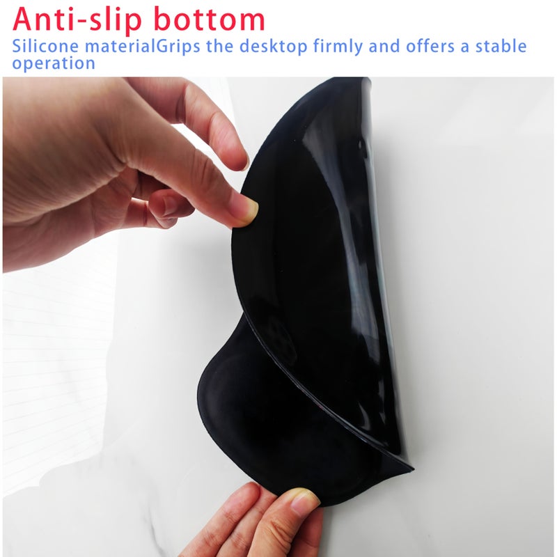 Ergonomic Mouse Pad With Wrist Rest Non Slip Base Exposed Black Cat Style - Image 5