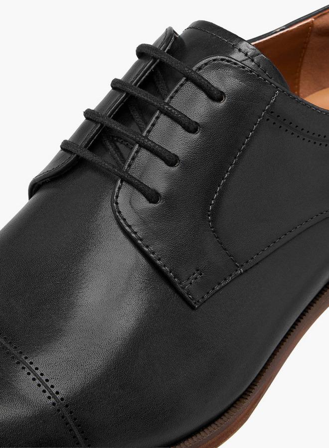 DUCHINI Men Lace-Up Leather Derby Shoes - Image 4