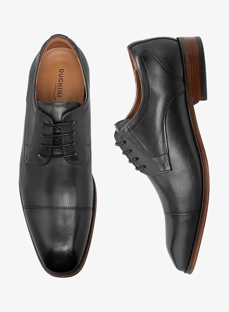 DUCHINI BLACK Men Lace-Up Leather Derby Shoes for Men | Best Price UAE