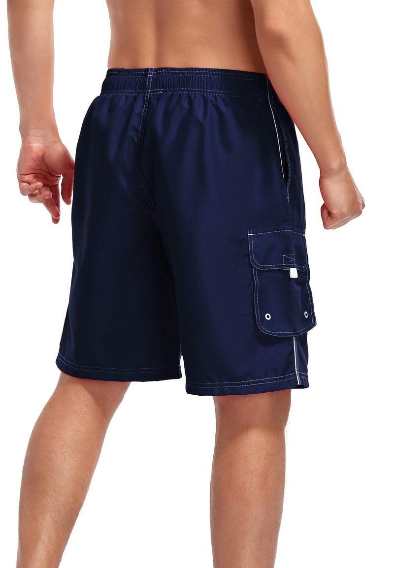 Adoretex Men's Guard Board Shorts Swim Trunks with Mesh Liner, Designed for Guard Uniform Swimwear (MG001) - Navy - XX-Large - Image 2