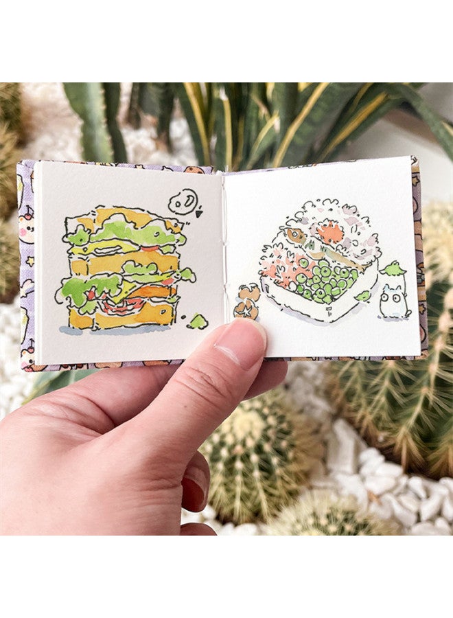 Flying Bird Feile Bird Fabric Watercolor Book 300g Art Student Painting Square Hand Account Book Fine Grain Mini Portable Painting Book - Image 4