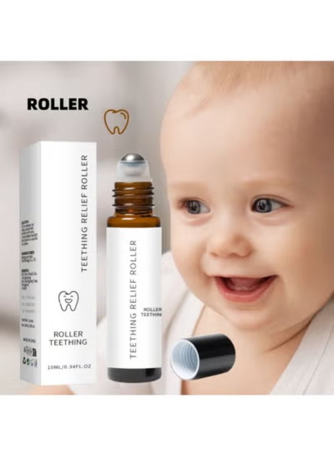 ROLLER Relieve Teething Pain Baby Teeth Relief Roller Essential Oil 10ML - Image 1
