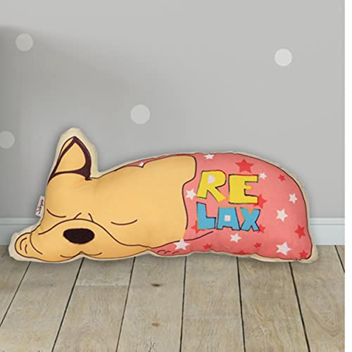 Sivya by Home Micro Filled Shape Cute Cushion for Kids (Relax Dog), Pack of 1 - Image 1