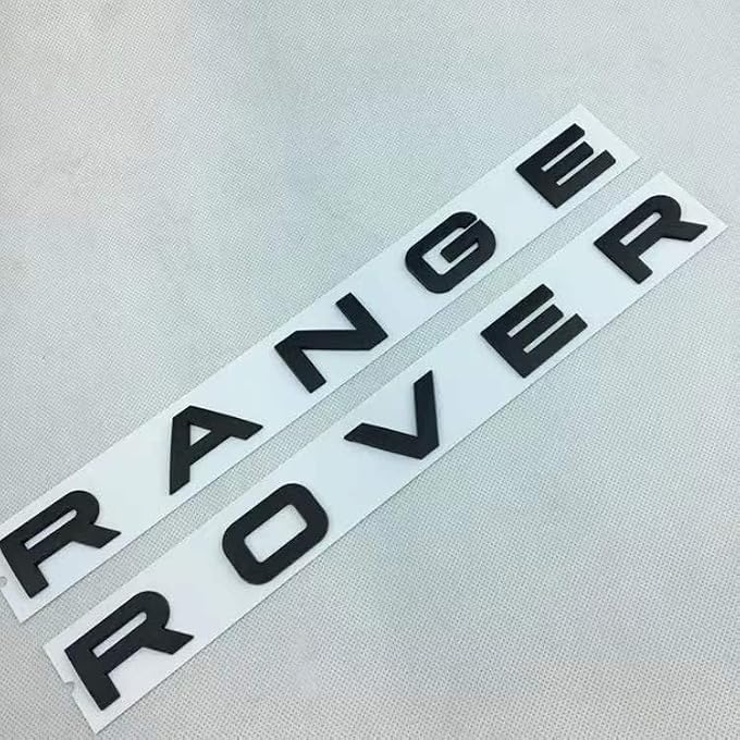 Replacement 3D Emblem Letters Badge for Range Rover â€“ Matte Silver High Quality ABS Hood & Tailgate Logo Decal Set, OEM Size Font, Fits Sport, Vogue, Evoque, Velar, Classic, Easy 3M Fitment (Black) - Image 3