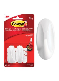 Command 2-Piece Utility Designer Adhesive Hook White Small 17082ES  - Image 4