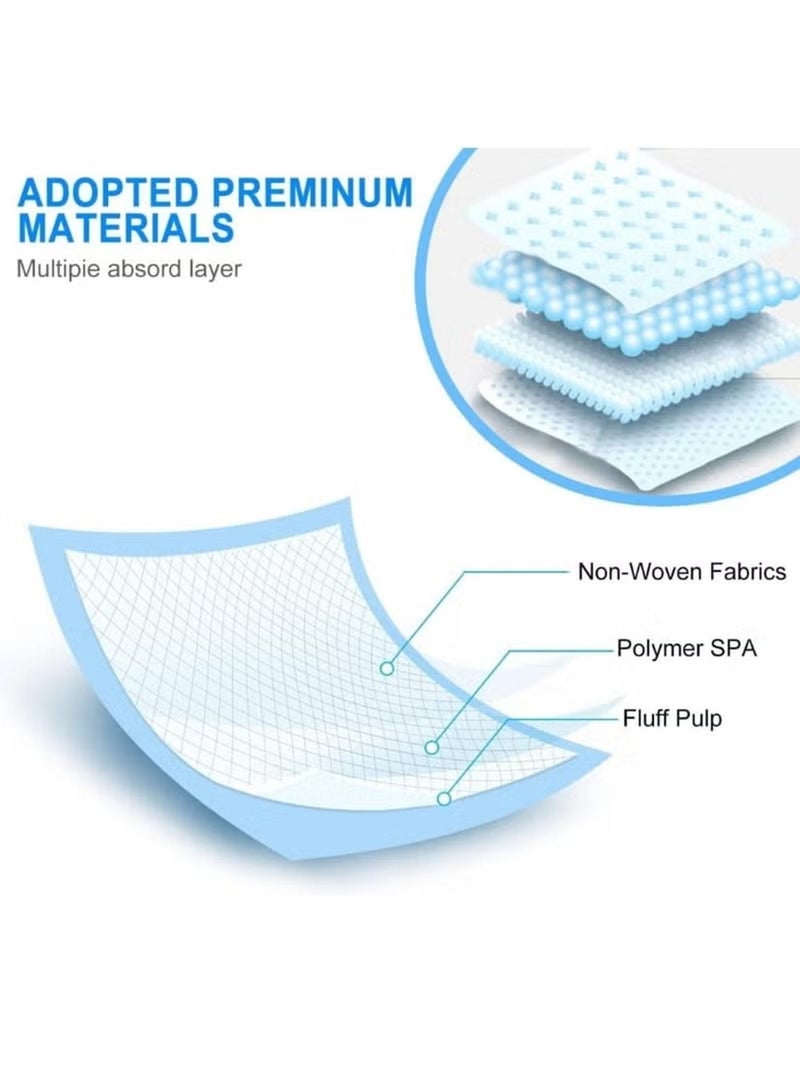 Jamal 100 Pcs Small Disposable Changing Pad Leak-Proof Underpad Bed Table Protector Mat, Soft Non-Woven Fabric, 33x45cm - Image 2