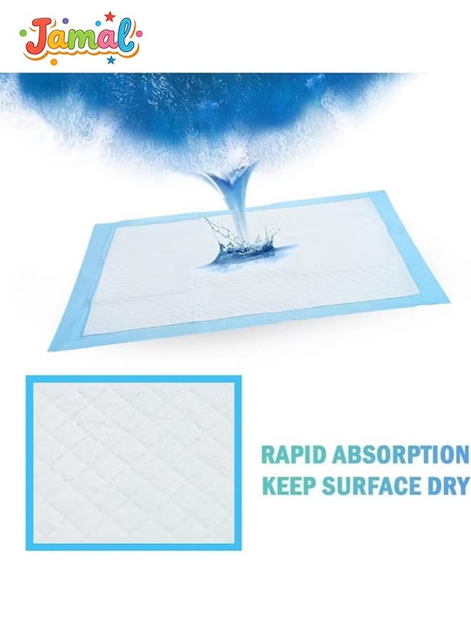 Jamal 100 Pcs Small Disposable Changing Pad Leak-Proof Underpad Bed Table Protector Mat, Soft Non-Woven Fabric, 33x45cm - Image 5