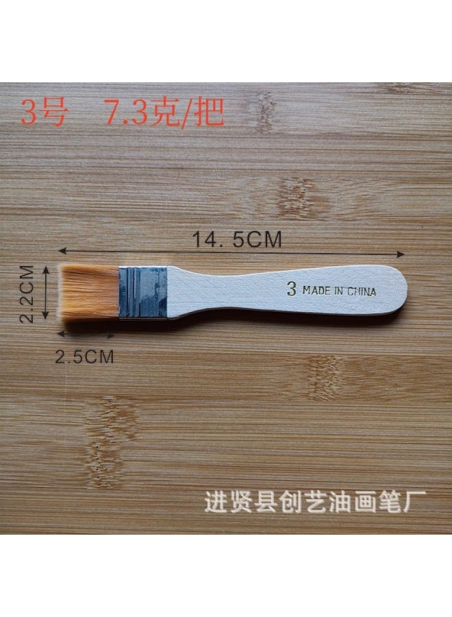 Chuangyi Brush 1-12 Nylon Oil Painting Brush Small Brush Oil Painting Brush Nylon Wool Brush Nylon Brush Barbecue Brush - Image 1