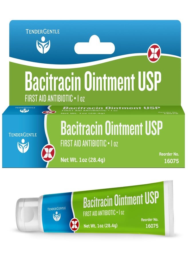 TenderGentle Bacitracin Antibiotic Ointment with Zinc USP - 1 oz Topical Antibiotic First Aid Ointment - Helps Prevent Infection in Minor Cuts, Scrapes, and Burns - Image 1