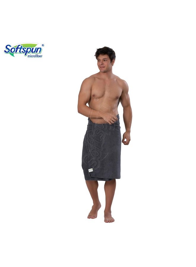 SOFTSPUN Microfiber Bath Towel 1Pc 60x120cm Grey! Ultra Absorbent Super Soft & Lightweight Quick Drying for Men & Women Daily Use Large Size Unisex. - Image 5