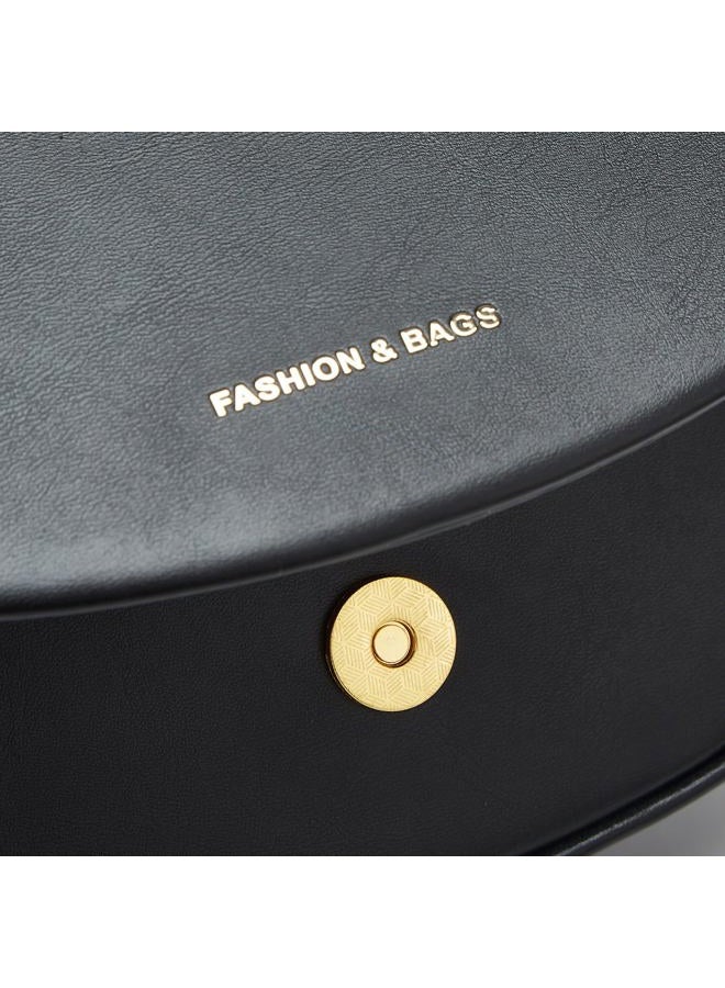 Bagkeak Unique Trendy Solid Color Cross Body Bag Small Exquisite Shoulder Bags Commuter Travel Handbag for Women 2025, Black - Image 2