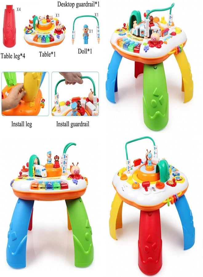 Sisliya Baby Activity Table, 6+ Month Old Baby Toys, Sensory Toys for 0-6 months 1 2 3 Year Old Boys and Girls, 1st Birthday Gift Music Learning Table, Early Education Music Table with Light and Sound - Image 4