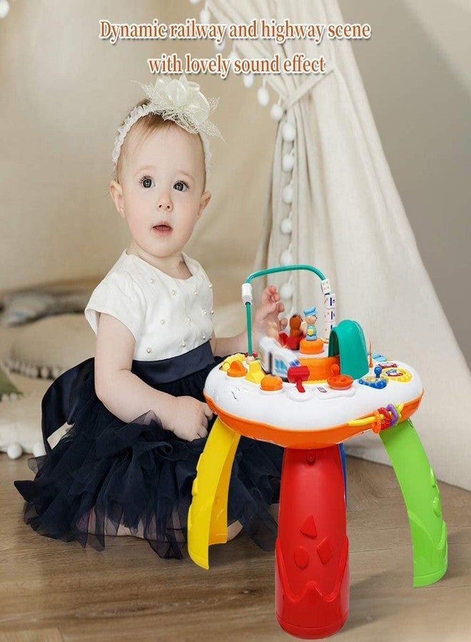 Sisliya Baby Activity Table, 6+ Month Old Baby Toys, Sensory Toys for 0-6 months 1 2 3 Year Old Boys and Girls, 1st Birthday Gift Music Learning Table, Early Education Music Table with Light and Sound - Image 2