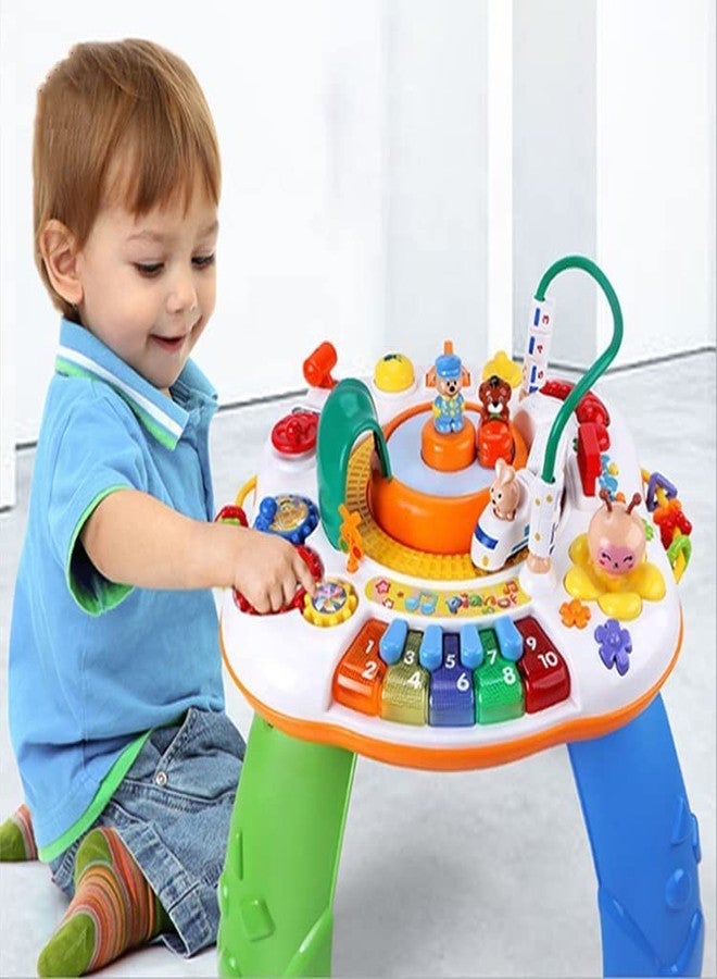 Sisliya Baby Activity Table, 6+ Month Old Baby Toys, Sensory Toys for 0-6 months 1 2 3 Year Old Boys and Girls, 1st Birthday Gift Music Learning Table, Early Education Music Table with Light and Sound - Image 5