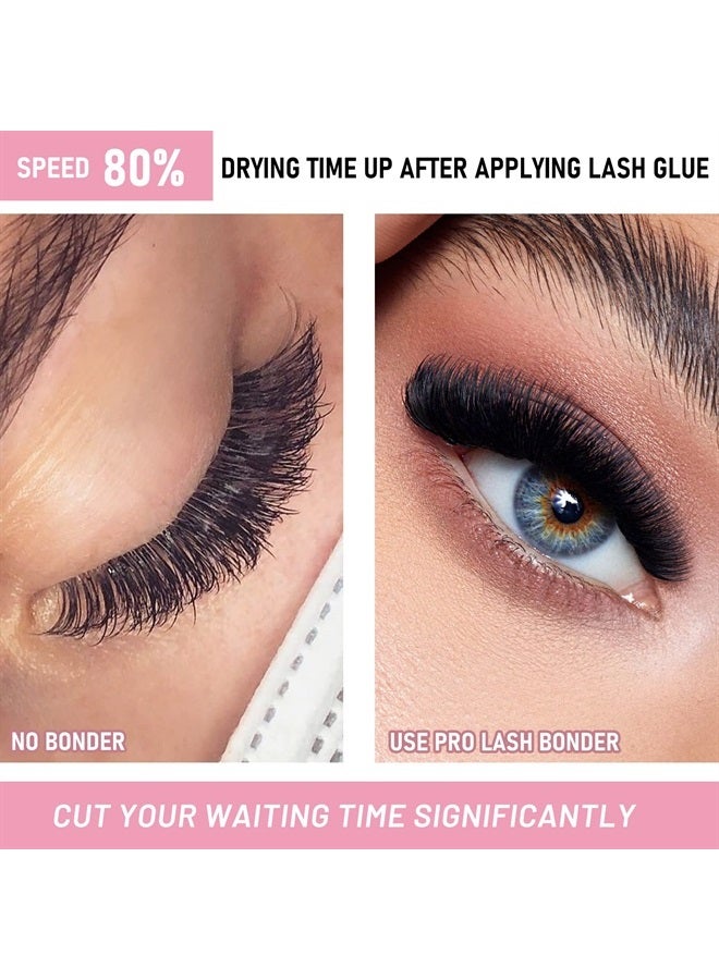 PRO LASHBEAUTY مُعزز الرموش لتمديد الرموش مُعزز لاصق الرموش مُسرع لاصق تمديد الرموش مُثبت لتمديد الرموش احتفاظ أطول مقاوم للماء مقاوم للزيت تصميم قطارة خاص للتحكم في الجرعة (وردي، 15 مل) - Image 5