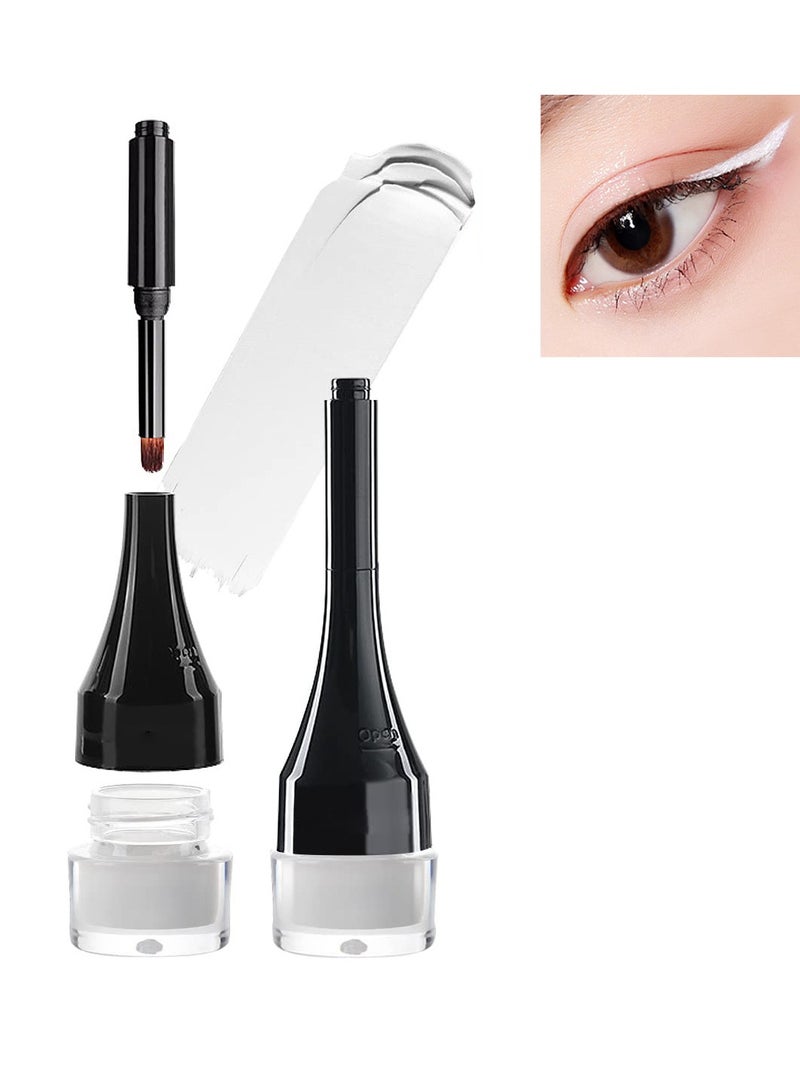 SYOSI White Eyeliner Gel with Brush, Smooth Cream Matte Finish, Long Lasting, Waterproof and Smudge Proof, High Pigment Eyeliner for Bold Eye Makeup  - Image 1