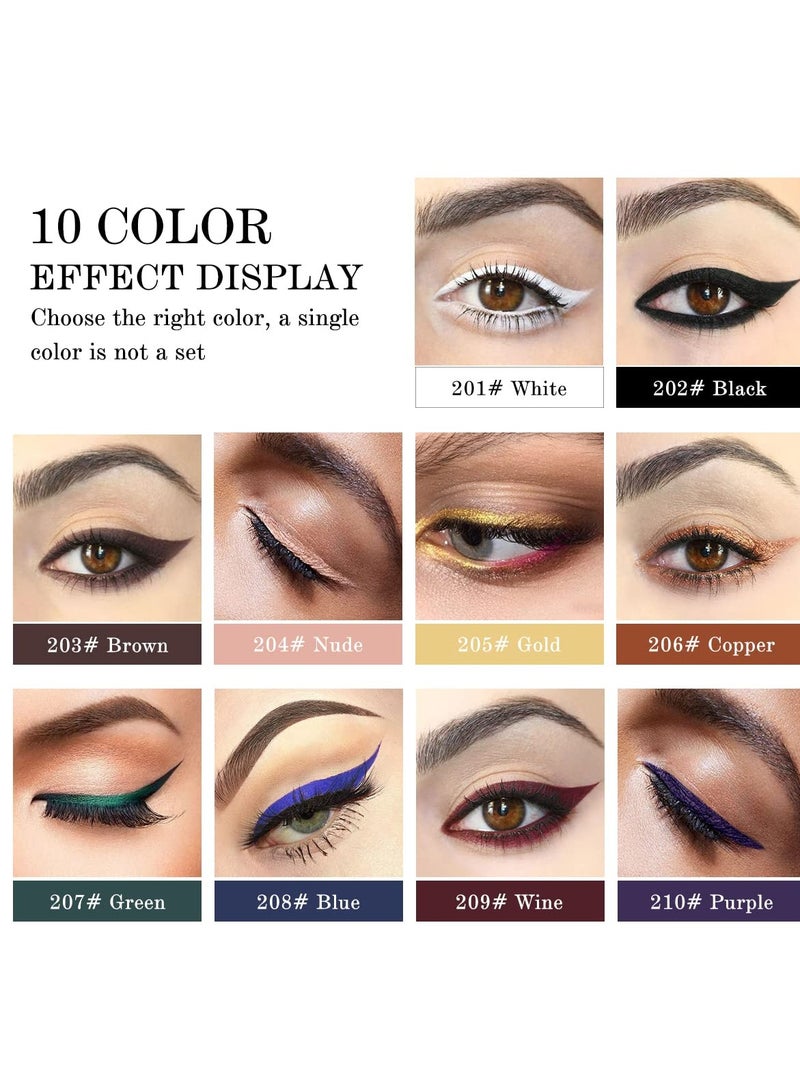 SYOSI White Eyeliner Gel with Brush, Smooth Cream Matte Finish, Long Lasting, Waterproof and Smudge Proof, High Pigment Eyeliner for Bold Eye Makeup  - Image 4