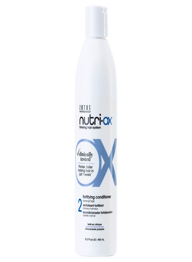NUTRI-OX Fortifying Conditioner Normal for Thinning Hair | Thicker, Fuller-Looking Hair | Clinically & Dermatologically Tested | Peppermint | Color-Safe | 15.2 Fl Oz - Image 1