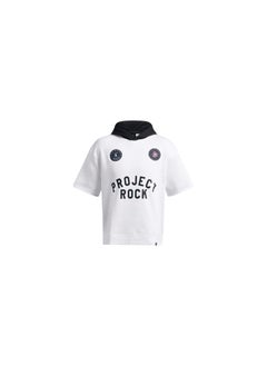 UNDER ARMOUR Project Rock Icon Fleece Short Sleeve Hoodie  - Image 1