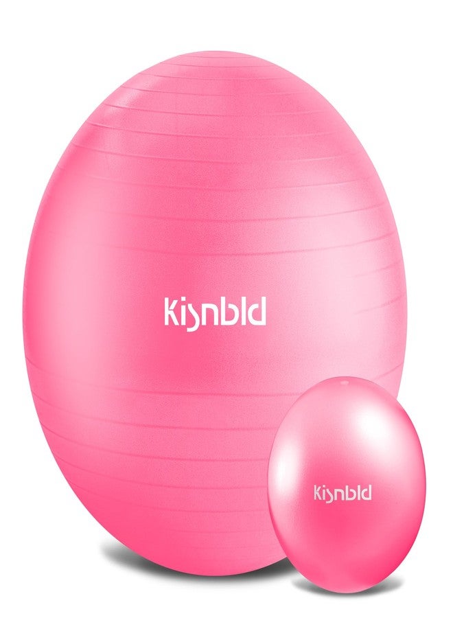 كرة تمارين kisnbld، كرة يوغا سميكة للغاية لتوفير الثبات أثناء التمرين أثناء الحمل، 4 أحجام، كرة توازن مضادة للانفجار مع مضخة قدم - كرسي كرة لياقة بدنية شديد التحمل للمكتب والمنزل والصالة الرياضية - Image 1