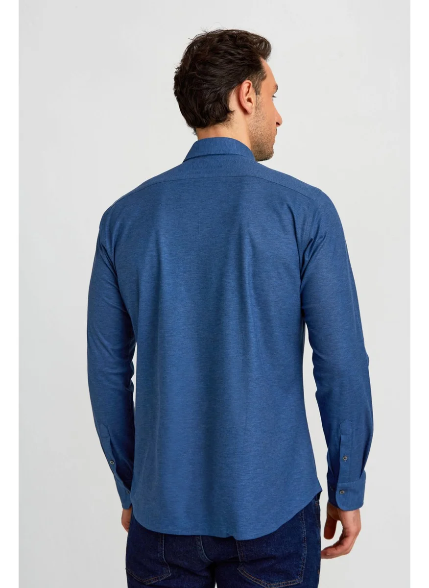 Bisse Platinium Regular Fit Shirt Navy Blue PLTG015_D39