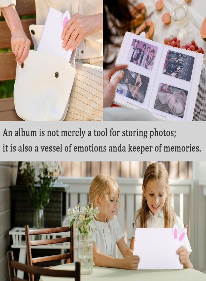 Frankmate 64 Pockets Mini Photo Album Fit for instant 2x3 Inch Photo, Kpop Photos Card Holder, Cute Rabbit Small Photo Album for Mini 12 11 9 40 90 8 7 Evo LiPlay Instant Camera (White,64 Pockets) - Image 5