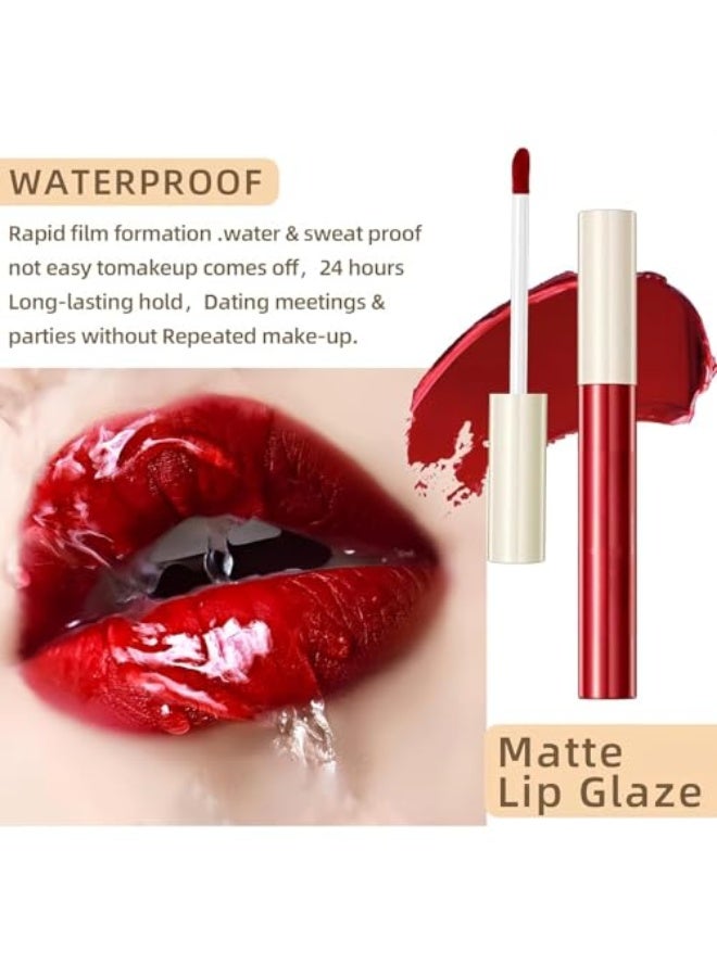 كيو آي بست مجموعة أحمر شفاه سائل غير لاصق ولون ثابت يدوم طويلاً مع لمسة مخملية مقاومة للماء 12 قطعة لمستحضرات التجميل للفتيات والنساء - Image 5