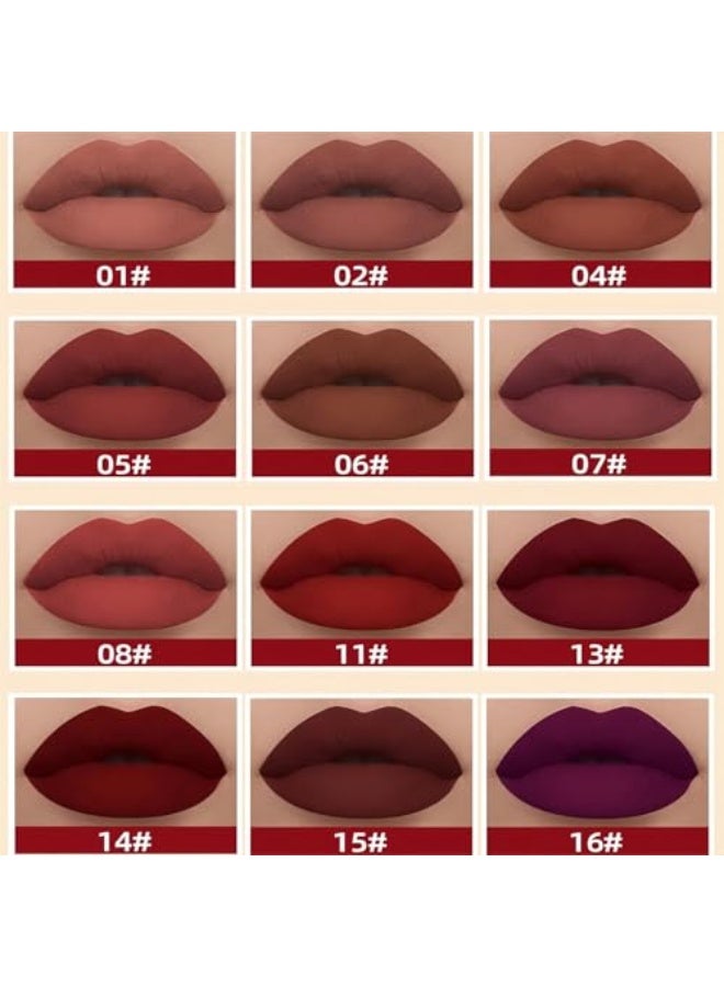 كيو آي بست مجموعة أحمر شفاه سائل غير لاصق ولون ثابت يدوم طويلاً مع لمسة مخملية مقاومة للماء 12 قطعة لمستحضرات التجميل للفتيات والنساء - Image 2