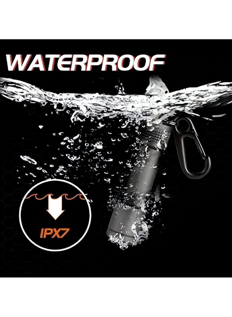 Mini LED Flashlight  N1 with Keychain, EDC Light, IPX7 Waterproof Build for Outdoor Camping etc. - Image 5