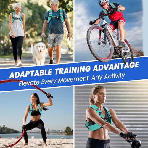 KUKZO Weighted Vest Woman,8 Lb Unisex Reflective Strength Training Weight Vest For Running, Jogging, Cardio & Workouts - Image 5
