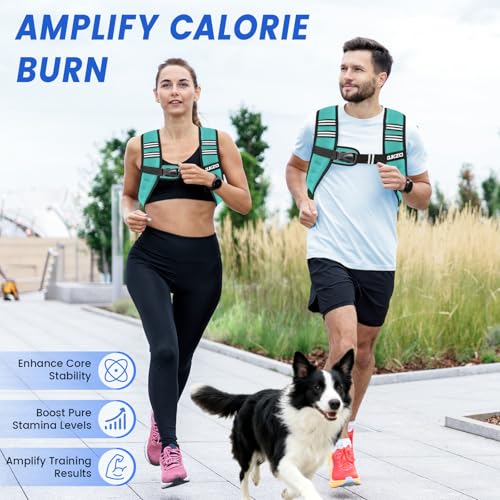 KUKZO Weighted Vest Woman,8 Lb Unisex Reflective Strength Training Weight Vest For Running, Jogging, Cardio & Workouts - Image 4
