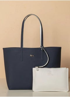 LACOSTE Lacoste Women's Double sided Two tone Large Capacity Handbag, Fashionable Multi functional, Dark blue/White  - Image 1
