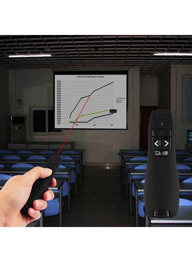 2.4Ghz Wireless Presenter With Laser Pointer Pen Black - Image 2