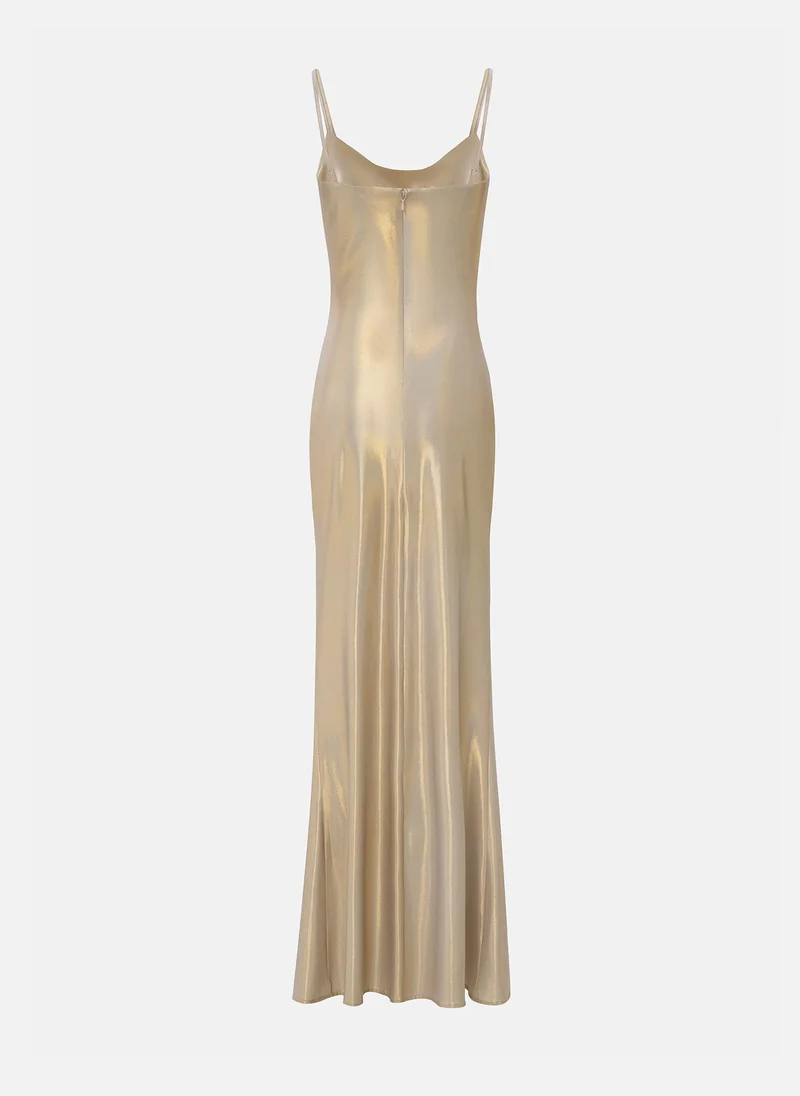 Lichi Thin-strapped maxi combination dress
