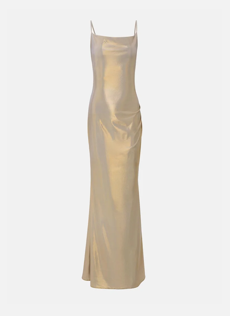 Lichi Thin-strapped maxi combination dress