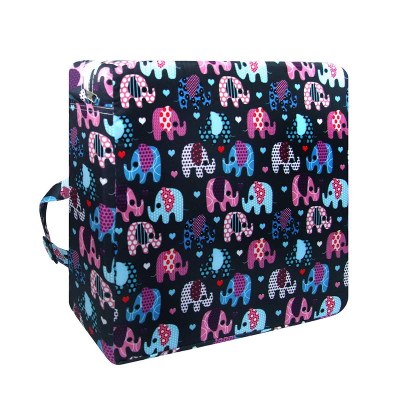 Sunmall Toddler Booster Seat for Dining Table,Chair Increasing Cushion for Baby Kids,Portable Dismountable Adjustable Highchair Booster,Washable Thick Chair Seat Pad Mat Strap - Image 1